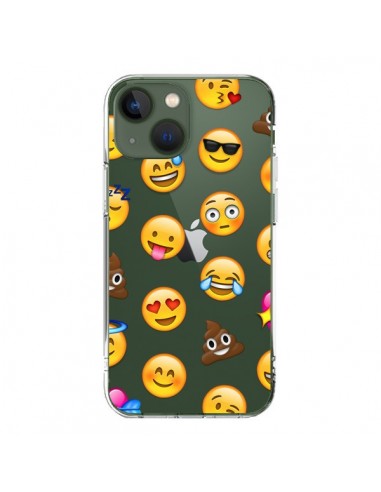 Cover iPhone 13 Emoji Trasparente - Laetitia