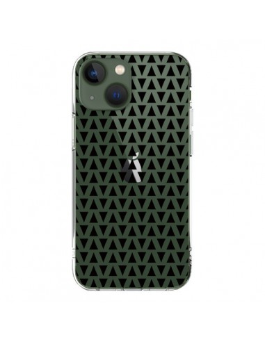 Cover iPhone 13 Triangolo Romi Azteco Nero Trasparente - Laetitia