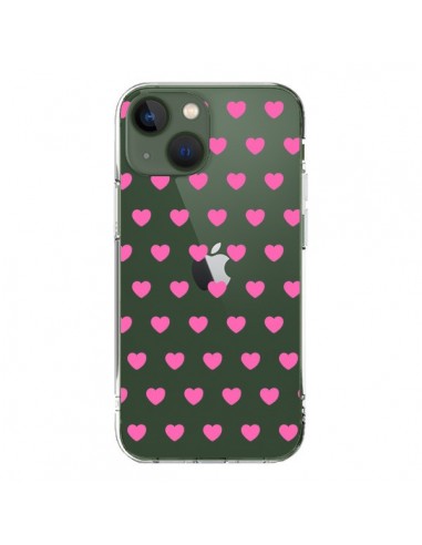 Cover iPhone 13 Cuore Amore Rosa Trasparente - Laetitia