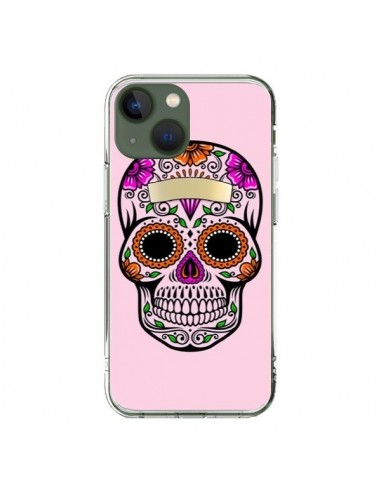 Cover iPhone 13 Teschio Messicano Rosa Multicolore - Laetitia