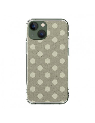 Cover iPhone 13 Pois Polka Camel - Mary Nesrala