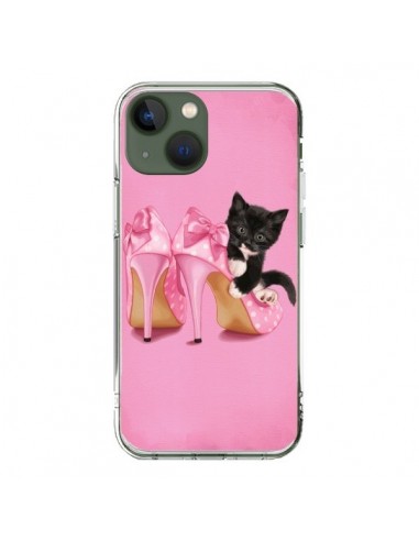 Coque iPhone 13 Chaton Chat Noir Kitten Chaussure Shoes - Maryline Cazenave