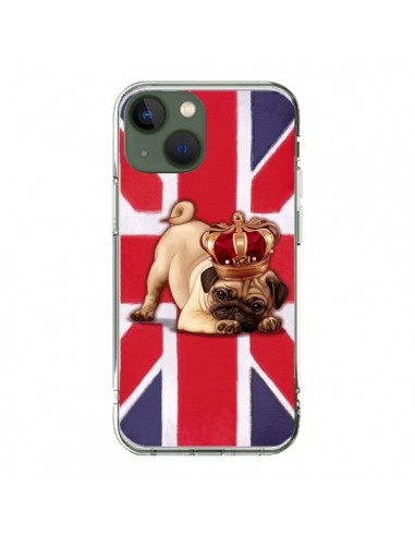 Coque iPhone 13 Chien Dog Anglais UK British Queen King Roi Reine - Maryline Cazenave