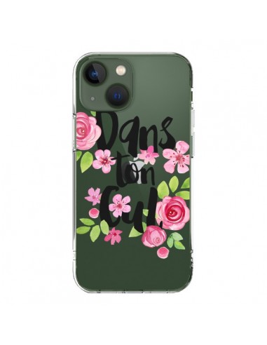 Cover iPhone 13 Dans Ton Cul Fiori Trasparente - Maryline Cazenave