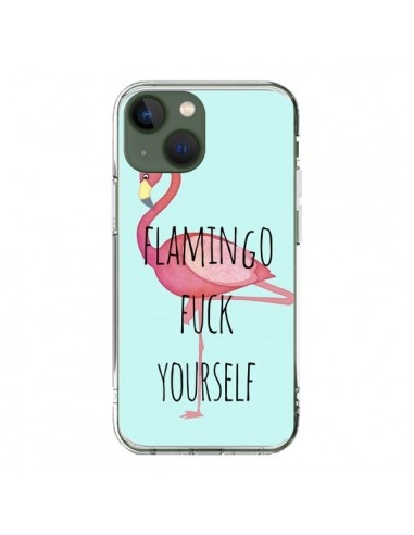 Cover iPhone 13 Flamingo Fenicottero Fuck Yourself - Maryline Cazenave