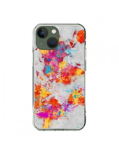 Coque iPhone 13 Terre Map Monde Mother Earth Crying - Maximilian San