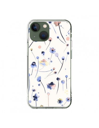 Cover iPhone 13 Blue Soft Fiori - Ninola Design