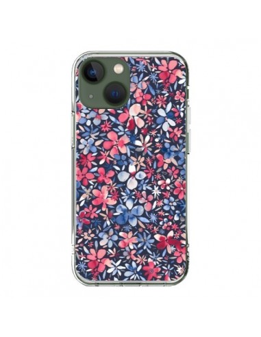 Cover iPhone 13 Colorful Little Fiori Azzurro - Ninola Design