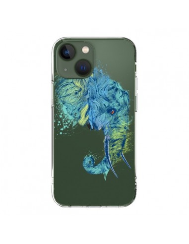 Cover iPhone 13 Elefante Trasparente - Rachel Caldwell