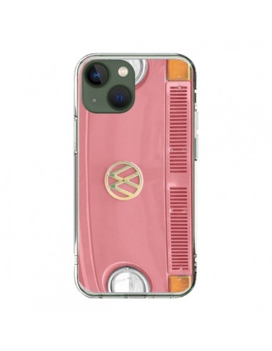 Cover iPhone 13 Groovy Van Hippie VW Rosa - R Delean