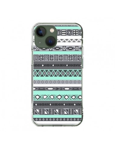 Coque iPhone 13 Azteque Aztec Bleu Pastel - Rex Lambo