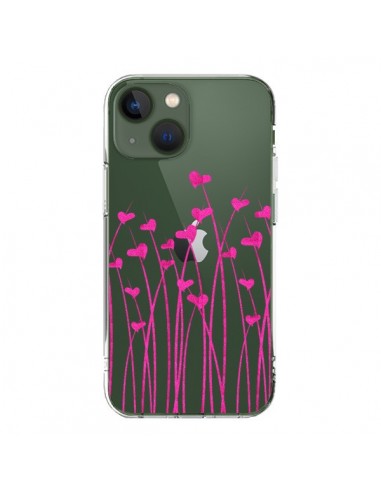 Cover iPhone 13 Amore in Rosa Fiori Trasparente - Sylvia Cook