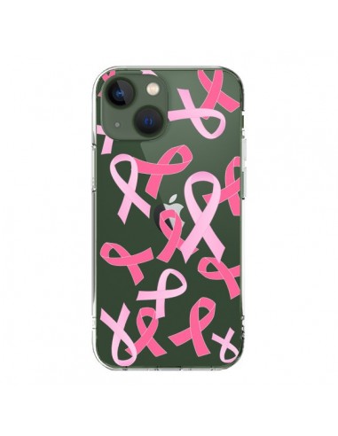 Cover iPhone 13 Nastri Rosa Trasparente - Sylvia Cook