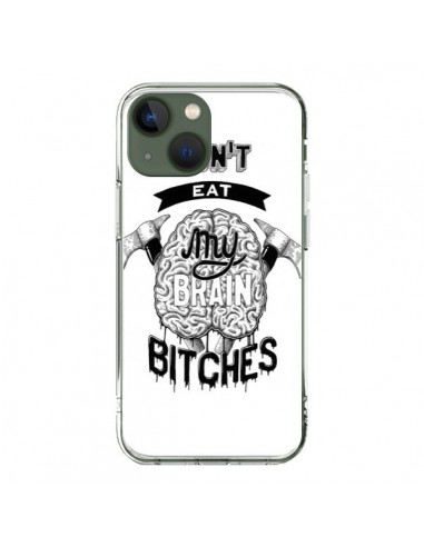 iPhone 13 Case Don't eat my brain Bitches White - Senor Octopus