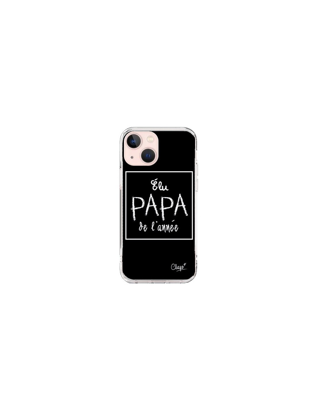 Coque iPhone 13 Mini Elu Papa de l'Année Transparente - Chapo
