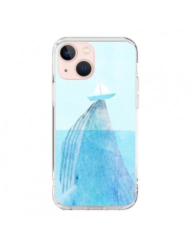 iPhone 13 Mini Case Whale Boat Sea - Eric Fan