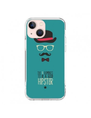 Cover iPhone 13 Mini Cappello, Occhiali, Baffi, Papillon Per Essere Un Buon Hipster - Eleaxart