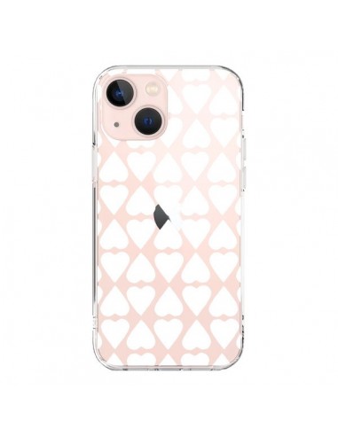 Cover iPhone 13 Mini Cuore Bianco Trasparente - Project M