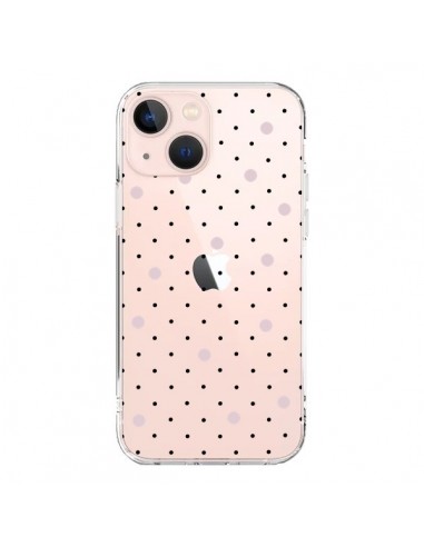 Cover iPhone 13 Mini Punti Rosa Trasparente - Project M