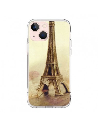 Coque iPhone 13 Mini Tour Eiffel Vintage - Irene Sneddon