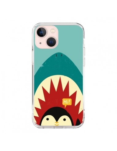 Coque iPhone 13 Mini Pingouin Requin - Jay Fleck