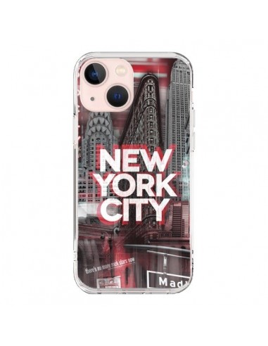 Cover iPhone 13 Mini New York City Rosso - Javier Martinez