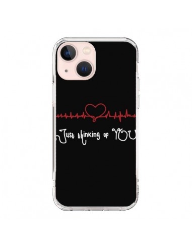 Cover iPhone 13 Mini Just Thinking of You Cuore Amore - Julien Martinez