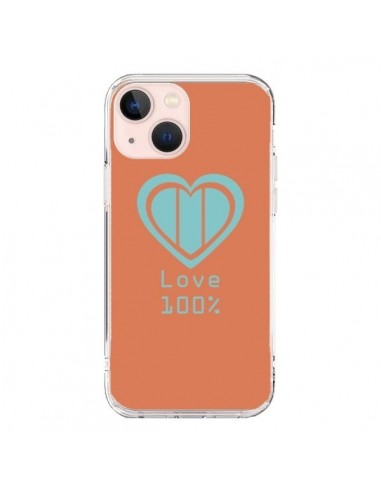 Coque iPhone 13 Mini Love 100% Coeur Amour - Julien Martinez