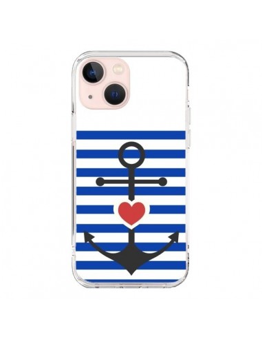 Cover iPhone 13 Mini Mariniere Ancora Marina Cuore - Jonathan Perez