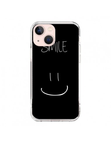 Coque iPhone 13 Mini Smile Souriez Noir - Jonathan Perez