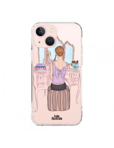 Cover iPhone 13 Mini Vanity Parrucchiera Make Up Trasparente - kateillustrate