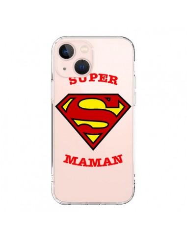 Coque iPhone 13 Mini Super Maman Transparente - Laetitia