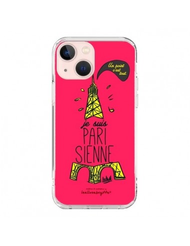 Cover iPhone 13 Mini Je suis Parisienne La Tour Eiffel Rosa - Leellouebrigitte