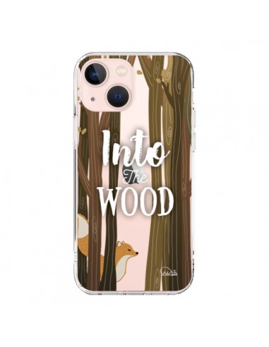 Cover iPhone 13 Mini Into The Wild Volpe Legno Trasparente - Lolo Santo