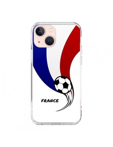 Coque iPhone 13 Mini Equipe France Ballon Football - Madotta