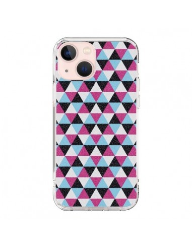 Cover iPhone 13 Mini Triangolo Azteco Rosa Blu Grigio - Mary Nesrala