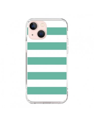 Cover iPhone 13 Mini Bande Verde Menta - Mary Nesrala