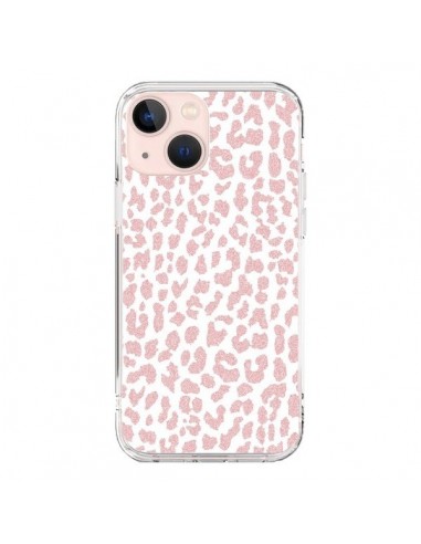 Coque iPhone 13 Mini Leopard Rose Corail - Mary Nesrala