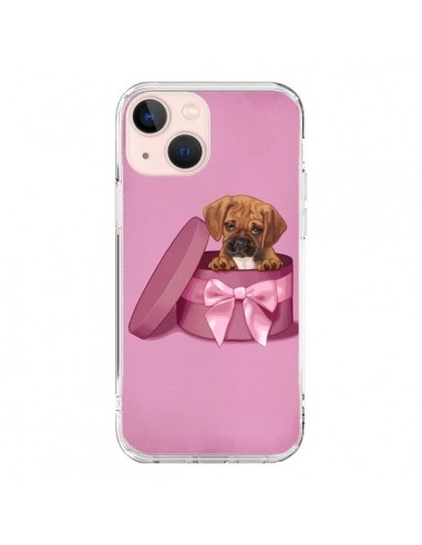 Cover iPhone 13 Mini Cane Boite Noeud Triste - Maryline Cazenave