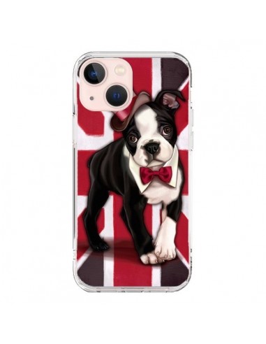 Cover iPhone 13 Mini Cane Inglese UK British Gentleman - Maryline Cazenave