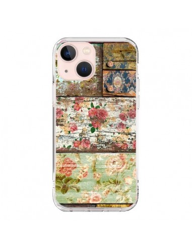 Cover iPhone 13 Mini Lady Rococo Legno Fiori - Maximilian San