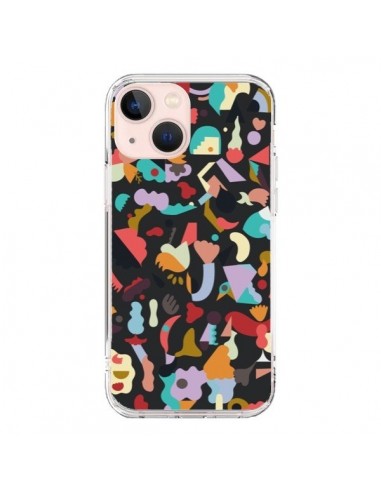 Cover iPhone 13 Mini Dreamy Animal Shapes Nero - Ninola Design