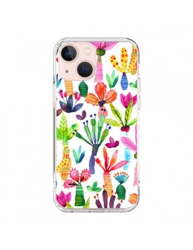 Cover iPhone 13 Mini Overlapped Watercolor Dots Fiori - Ninola Design