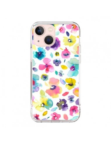 Cover iPhone 13 Mini Fiori Colorati Pittura - Ninola Design