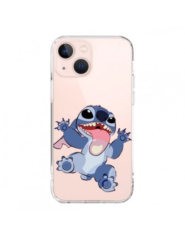 Cover iPhone 13 Mini Stitch di Lilo e Stitch Tongue Trasparente - Nico