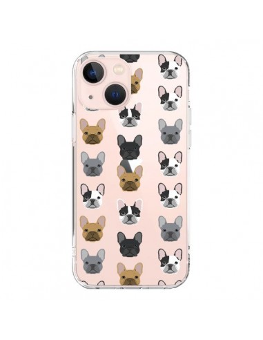 Cover iPhone 13 Mini Cani Bulldog Francese Trasparente - Pet Friendly