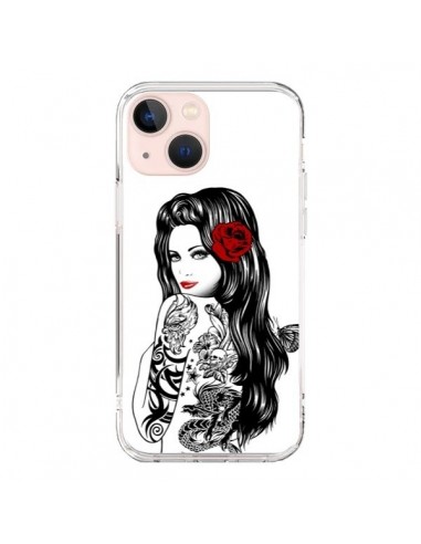 Cover iPhone 13 Mini Ragazza Tatuaggio Lolita - Rachel Caldwell