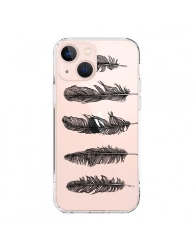 iPhone 13 Mini Case Plume Black Clear - Rachel Caldwell