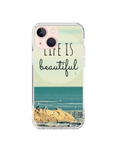 Cover iPhone 13 Mini Life is Beautiful - R Delean