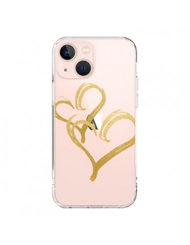 Cover iPhone 13 Mini Due Cuori Amore Trasparente - Sylvia Cook